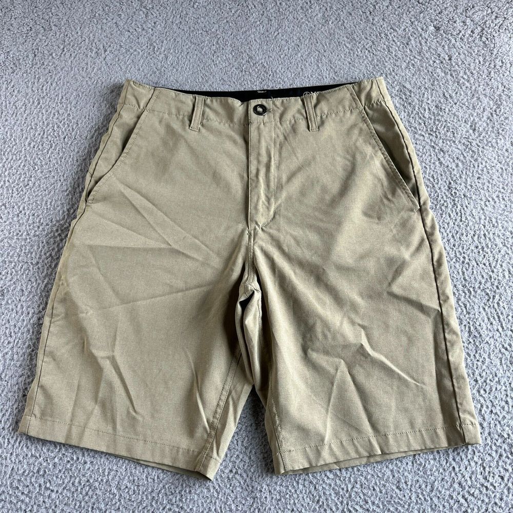 Volcom Board Shorts Mens 32 Beige Surf & Turf Hybrid 4 Way Stretch Swim Outdoors